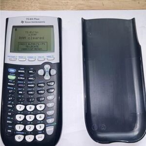 Texas Instrument TI 84 Plus Graphing Calculator W Cover Tested
